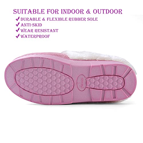 Women's Non-Slip Thick Rubber Sole Plush Slippers 5