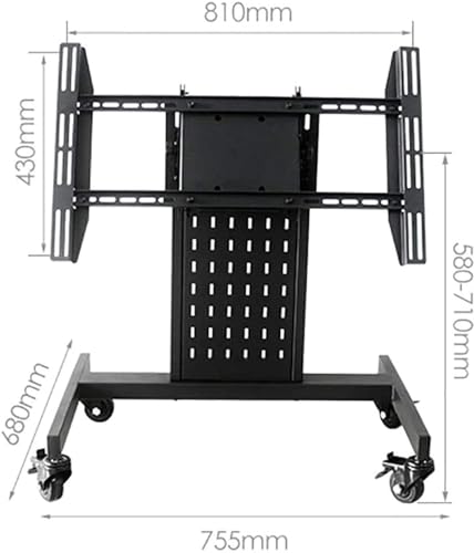 Soporte móvil para TV, carrito universal con ruedas miniatura 6