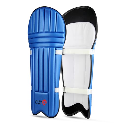 Image of Cutx Cricket Batting Legguard for Kids,Moulded Pad Blue 19 inch for 7 to 9 Years