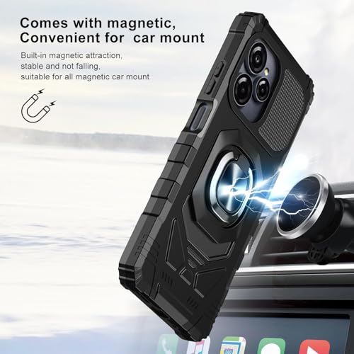 Coque BLU View Speed Ultra 5G Eaglecell antichoc avec anneau support noir - 5