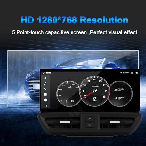 Rádio veicular Android 13 para Porsche Cayenne 2010-2017 estéreo substituição unidade de cabeça de n