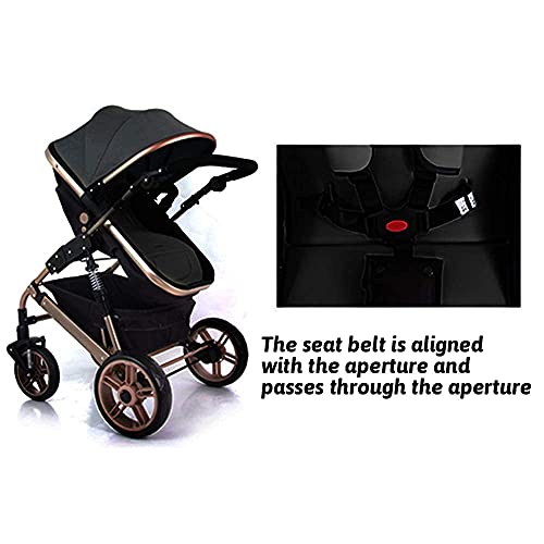 Kinderwagen-Kisseneinlage für Kinderwagen, Autositzmatte, Universalbezug, atmungsaktiv, weich (schwarz)