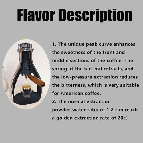 XNYXLPP Gewerbliche manuelle Espressomaschinen, tragbarer Handhebelzubereiter, hohe Extraktion, Hebel-Espressomaschine, für Reisen und Camping (Black) 3 XNYXLPP Gewerbliche manuelle Espressomaschinen, tragbarer Handhebelzubereiter, hohe Extraktion, Hebel-Espressomaschine, für Reisen und Camping (Black)