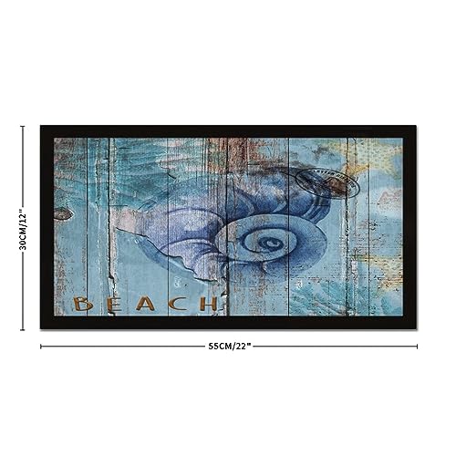 Panneau mural encadré mer et décoration rustique bois extérieur