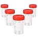 5 Pièces Bouteilles Conteneurs Échantillons Conteneurs Échantillons 60 ML Bouteille Échantillon Transparente Bouteille Urine Conteneur Urine avec Couvercles à Vis Sécurisés pour Expériences (60 ml)