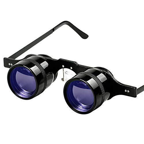 QZY 10 X Gafas Binoculares De Pesca, Aumento Profesional Sin Manos para Deportes, Conciertos, Teatro, Ópera, Lupas TV (Lentes Sin Reflejos Premium),Blue Cover