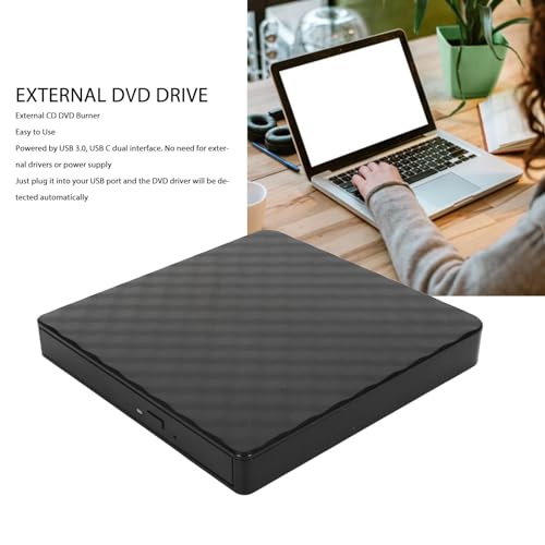 Graveur de CD DVD Externe Double Interface USB C Lecteur Optique Portable Mac OS X Ordinateur - 4