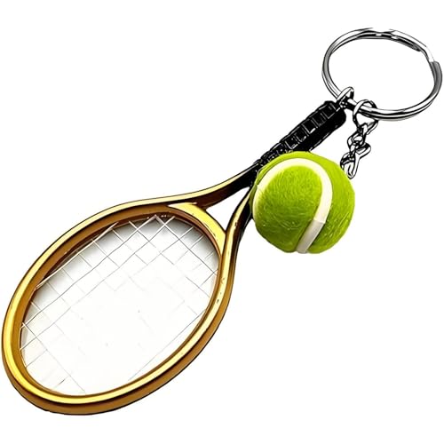 Zenarao Tennis Keychain, Tennis Racquet Jewelry, Tennis Coaches and Tennis Teams Keychain, Keychains, Automobile Keychains