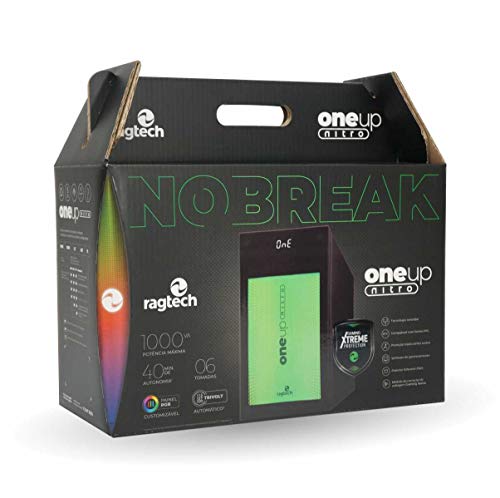 Nobreak Gamer One Up Nitro 1.000 RAGTECH - 1.000VA/700W - Bivolt - 6 tomadas - 2 Baterias de 12V/5Ah
