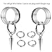 Maxbott 2PCS Ear Gauges Stainless Steel Fashion Ear Tunnels with 6 Pcs Nose Rings, 2 Pcs beads and 2Pcs Cones Weights for Stretched Ears Studs Body Piercing Jewelry (Silver, 12mm(1/2