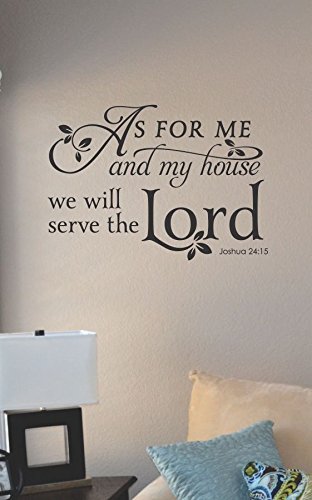 JS Artworks As for me and My House we Will Serve The Lord Vinyl Wall Art Decal Sticker