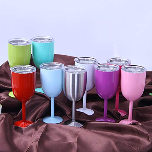 Copos de vinho de aço inoxidável com isolamento térmico de parede da Lioobo