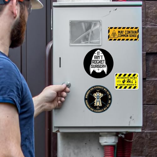 150 PCS Funny Hard Hat Stickers for Adults Dark Humor, Hilarious Decals for Tool Box, Helmet, Blue Collar Prank Meme Vinyl Waterproof Gift for Dads Father