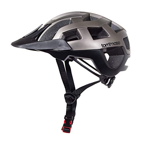 Tommaso Sporco MTB, Road Cycling Helmet Removable Visor, Adjustable Fit, 4 Colors Matte