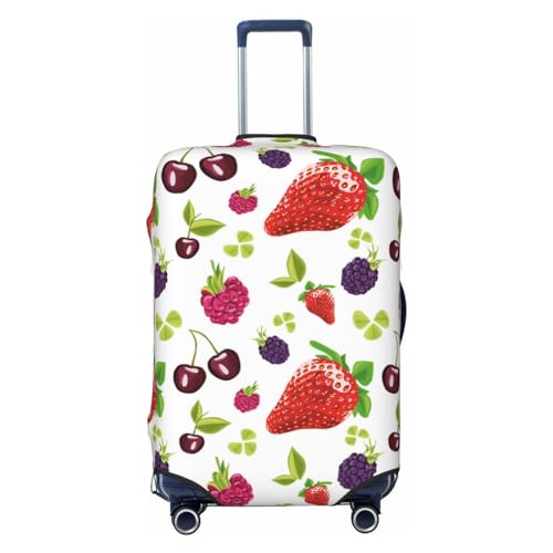 Travel Luggage Cover Protector - Colorful Strawberry Fruit Anti-Scratch Suitcase Covers Fits 18-32 Inch Luggage