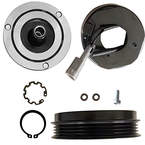 Saihisday A/C Compressor Clutch Kit for 15-4709 Replacement for GM LQ4 Parts Air Conditioning Compressor Clutch Kit with Clutch, Coil, and Pulley