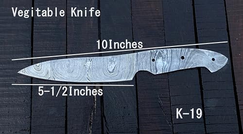 Jayger Handmade Kitchen Knife Blade | Vegitable Knife | Damascus Steel | Heat Treated | Shrap | (K-19) - Image 2