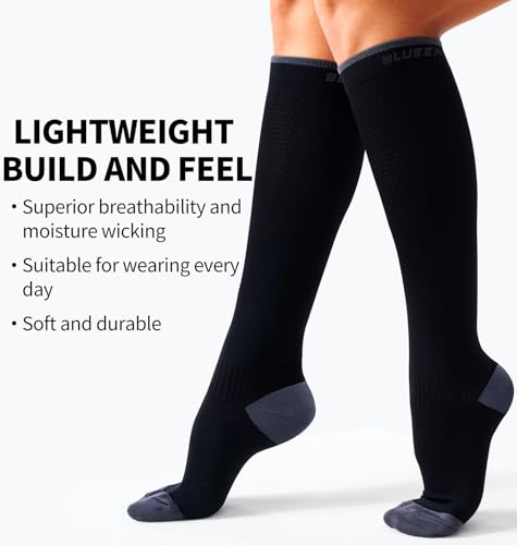 Image of Copper Compression Socks Women & Men Circulation(6 pairs) - Best for Running, Nursing, Hiking, Recovery & Flight Socks
