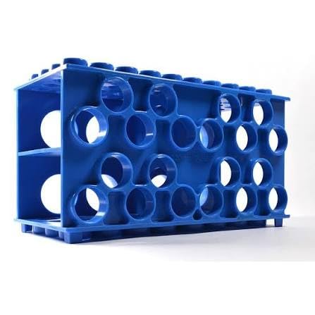 Universal Multi Rack Laboratory Tube Stand, Polypropylene, for 30mm, 20mm, 17mm, and 12mm Diameter Test Tubes, Microtubes, Centrifuge Tubes, Pack of 1-image-9