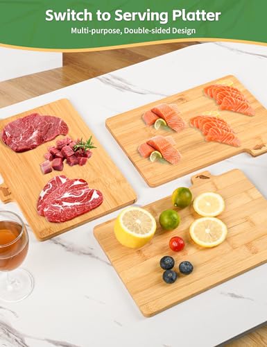 Set de 4 Tablas de Cortar de Bambú con Soporte Metálico miniatura 4