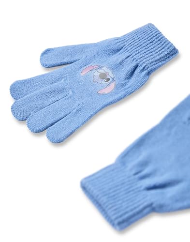Disney Lilo & Stitch Girls Beanie Hat & Gloves Set | Blue Knitted Winter Hat with Stitch Character Face | Kids One Size Pom Pom Beanie with Heat Transfer Print Gloves | Classic Movie Merchandise Gift4