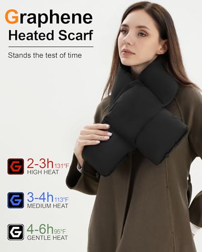 Women’s Heated Scarf – Rechargeable Wearable Neck Pillow with Infrared Heating, Cordless and Portable4