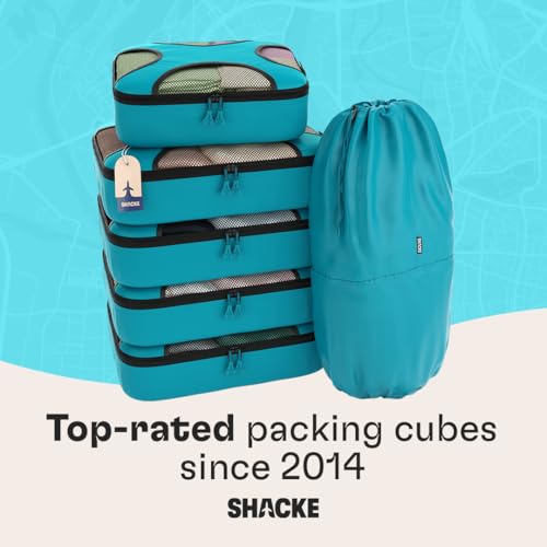 Shacke 6 Set Packing Cubes for Travel Lightweight Luggage Organizer - Image 10