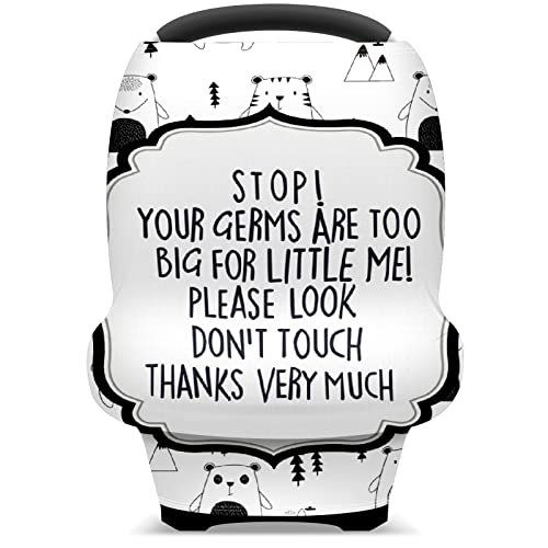 Image of Baby Car Seat Stroller Cover Nursing Cover New Mom Breastfeeding Scarf Soft Stretchy Infant Carrier Cover Car Canopy Coverage