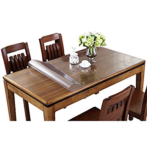 Eralove Rectangle 29 x 53 Inches 2mm Thickness Crystal Clear Table Top Protector Plastic Transparent PVC Tablecloth Kitchen Dining Room Wood Furniture Protective Cover (29 x 53 Inches, 2mm)