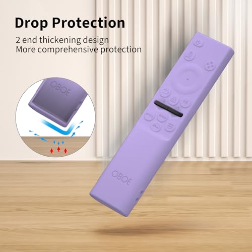 Image of Samsung QLED TV Remote Cover - Silicone Case with Loop (H-Lavender Purple) - Compatible with Samsung Smart TV Remote BN59-01311