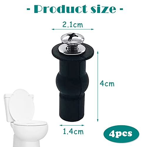 4 Pack Toilet Seat Hinges Screw, Blind Hole fixings, Toilet Seat Fittings, Toilet Seat Screws, Toilet Lid Fixings Fixtures - Image 2