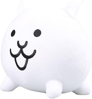 10in The Battle Cats Plush Cute White Battle Cat Game Plushies Toy Battle Cat Stuffed Animal for Battle Cats Lover