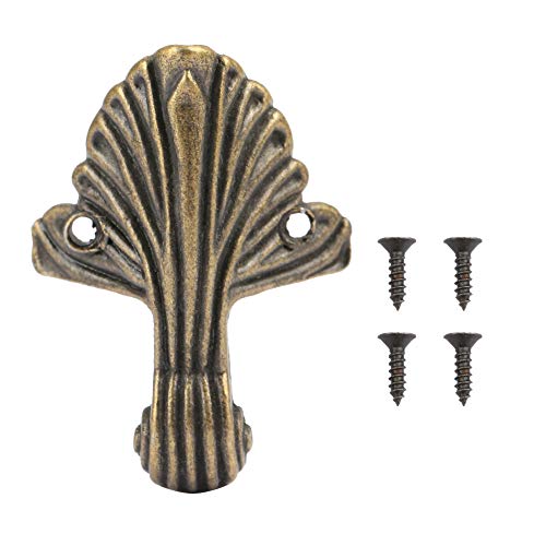 [Design elegante] Migliora l'aspetto della tua scatola di legno con questi piedini angolari antichi in lega di zinco, fornendo un tocco vintage.