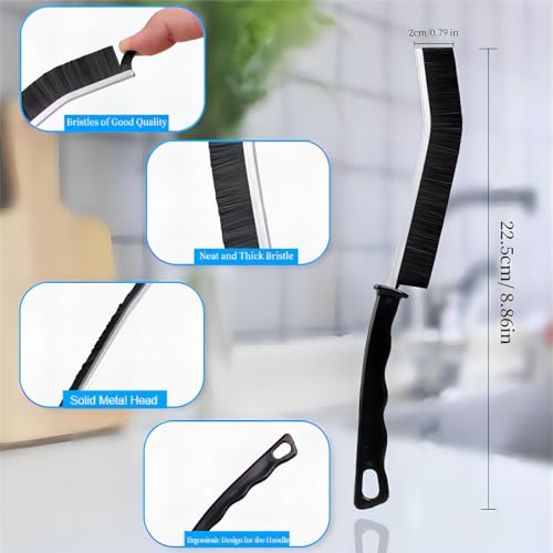 Image of 2Pcs Crevice Cleaning Brush Scrub Grout Cleaning Supplies Tools (Style 2)