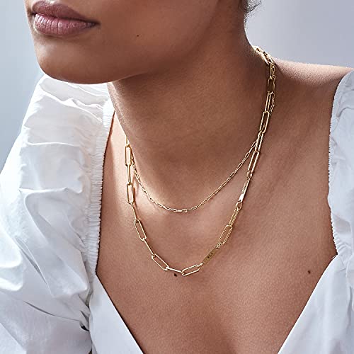 OAK & LUNA - Personalized Ivy Paperclip Chain Necklace - Custom Engraved Jewelry for Her, Women - Gift for Mother's Day, Birthday, Christmas2