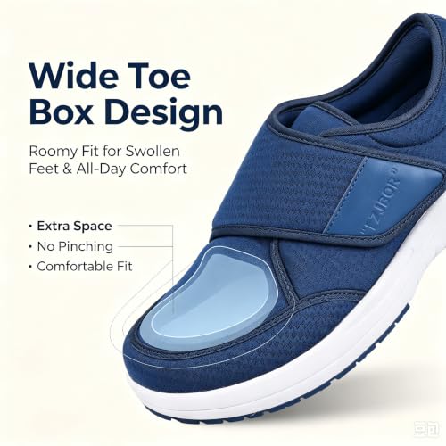Image of Extra Wide Diabetic Shoes for Men Women, Sneaker for Edema Swollen Feet