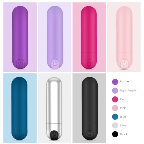 Image of Kverg Mini Massager Waterproof Rechargeable 10 Vibration Light Purple
