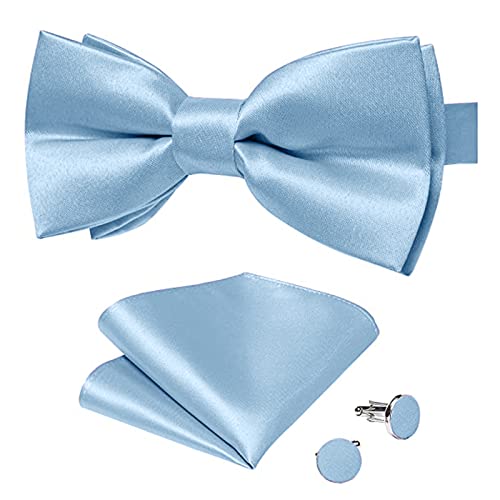 Opiniones y reviews de Corbatas y pajaritas para Niño , listamos los 10 mejores. 46 REKOBON - Juego de 3 Corbatas de Moño y Gemelos Cuadrados de Bolsillo para Hombre, Color Sólido, Doble Pliegue, Ajustable, Satén Sólido, Formal, para Esmoquin, Fiesta de Boda,...