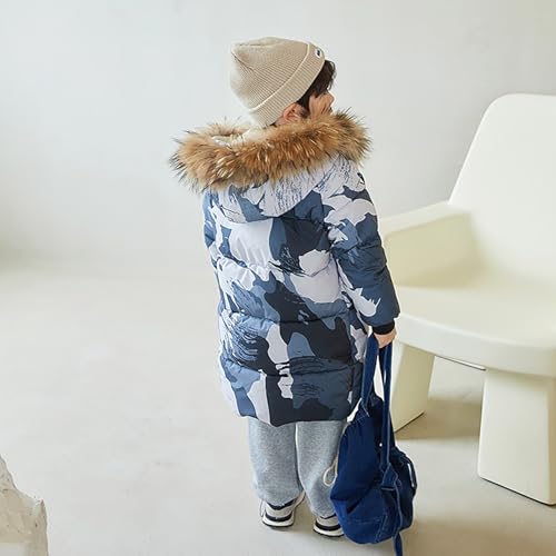 Kids Girls Hoodies Jacket Long Down Coats Winter Warm Thick Puffer Parka Overcoat with Cute F𝐮𝐫 Trim Outdoor Snow Jacket3