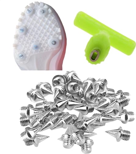 100 Clavos Atletismo 6mm de Repuesto con Llave Incl.| Spikes Atletismo para Pista | Tacos Atletismo para Zapatillas de Clavos | Pinchos Zapatillas de Clavos Atletismo