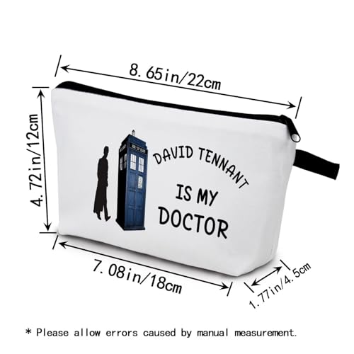 Who TV Show Makeup Bag David Tennant Fans Present Small Organizer Bag David Tennant Is My Doctor Toiletry Zipper Pouch Cosmetic Bag for TV Show Fans Women Friends2