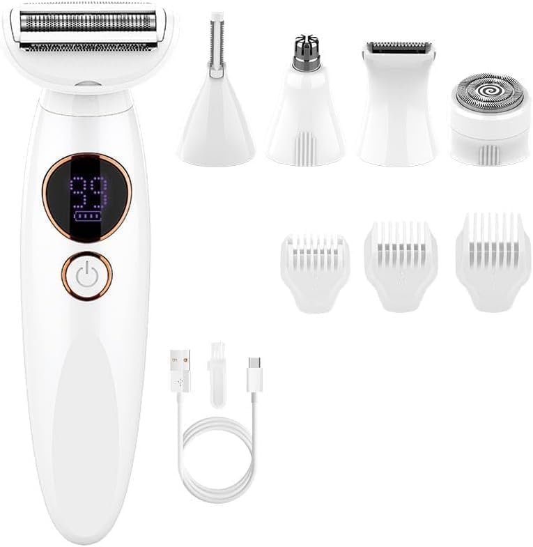 Rasoir Elios Femme 5 en 1 épilateur électrique sans fil étanche IPX7