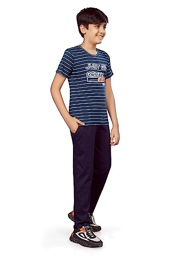 Image of Kids Night Suit for Boys - Cotton Set of Pyjama & T-Shirt Sleepwear - Lightweight & Comfortable Night Wear for Kids