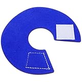 EXAOMBLE Collar Cónico para Loros Antimordeduras, Protector para Cuello de Ave, Tamaño Mediano, Cuero Microfibra Azul, Accesorio para Cicatrización y Prevención de Picoteo en Pájaros