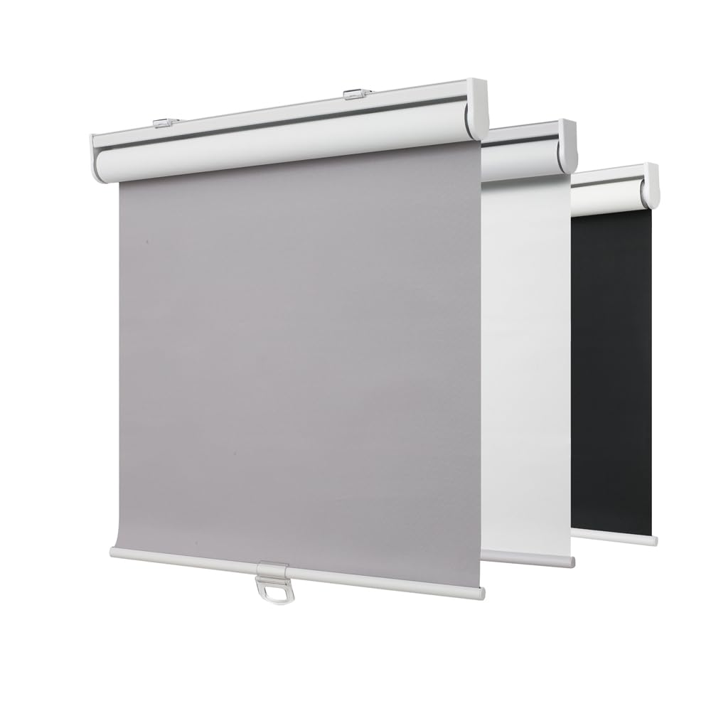 Cordless Blackout Window Roller Shades, Pull Down Spring System Indoor Blinds, Room Darkening Waterproof UV Protection Thermal Insulated Fabric for Home and Office (Reverse Roll Grey,25" W x 72" H)