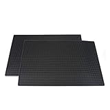 18'x12' PVC Bar Service Mat for Cocktail Bartender (Black 2-Pack)