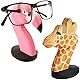 tangger 2PCS Lustig Brillenhalter Holz Sonnenbrillenhalter aus Holz Tier Brillenständer brillenablage Handgeschnitzt Brillenablage Geschenk lustige brillenhalter(Flamingo Giraffe)