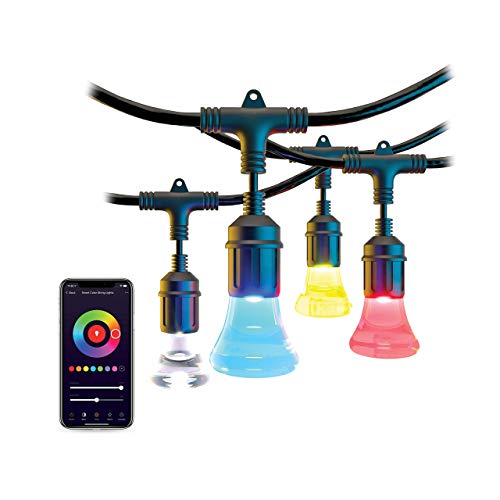 atomi smart 2nd Gen. Color-Changing Cafe String Lights - 48ft, Brighter LED Lights, 24 Acrylic Bulbs, WiFi-Compatible with Alexa and Google Assistant, Improved Simple WiFi Set Up atomi smart 2nd Gen. Color-Changing Cafe String Lights - 48ft, Brighter LED Lights, 24 Acrylic Bulbs, WiFi-Compatible with Alexa and Google Assistant, Improved Simple WiFi Set Up