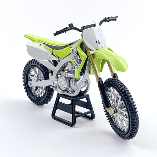 Modelo Motocicleta Dirt Bike 1:12 Verde Detalles Realistas miniatura 4