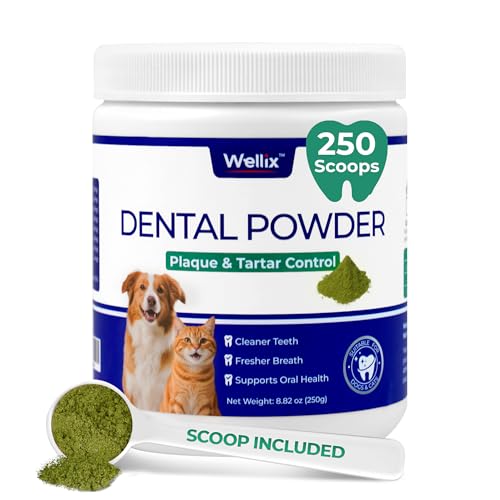 Wellix 8.82oz Dog Teeth Cleaning Powder - Dog Dental Care Powder and Cat Breath Freshener - Plaque and Tartar Remover with Enzymes & Mint for Dogs & Cats of All Ages and Breeds - image 8